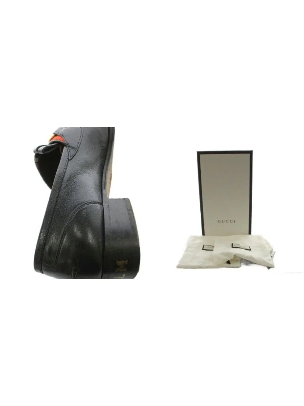 Gucci Horsebit Loafers Fringe Leather Black 8